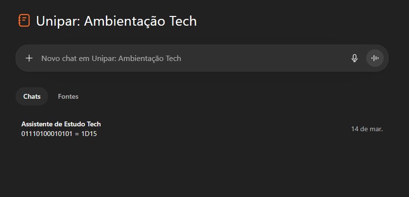 Projeto de estudos da disciplina Ambientação Tech no ChatGPT